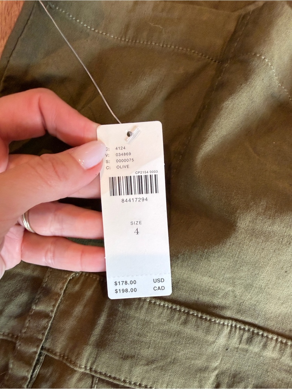 Anthropologie Naomi Olive Wide-Leg Utility Jumpsuit 4 NWT - Picture 3 of 7